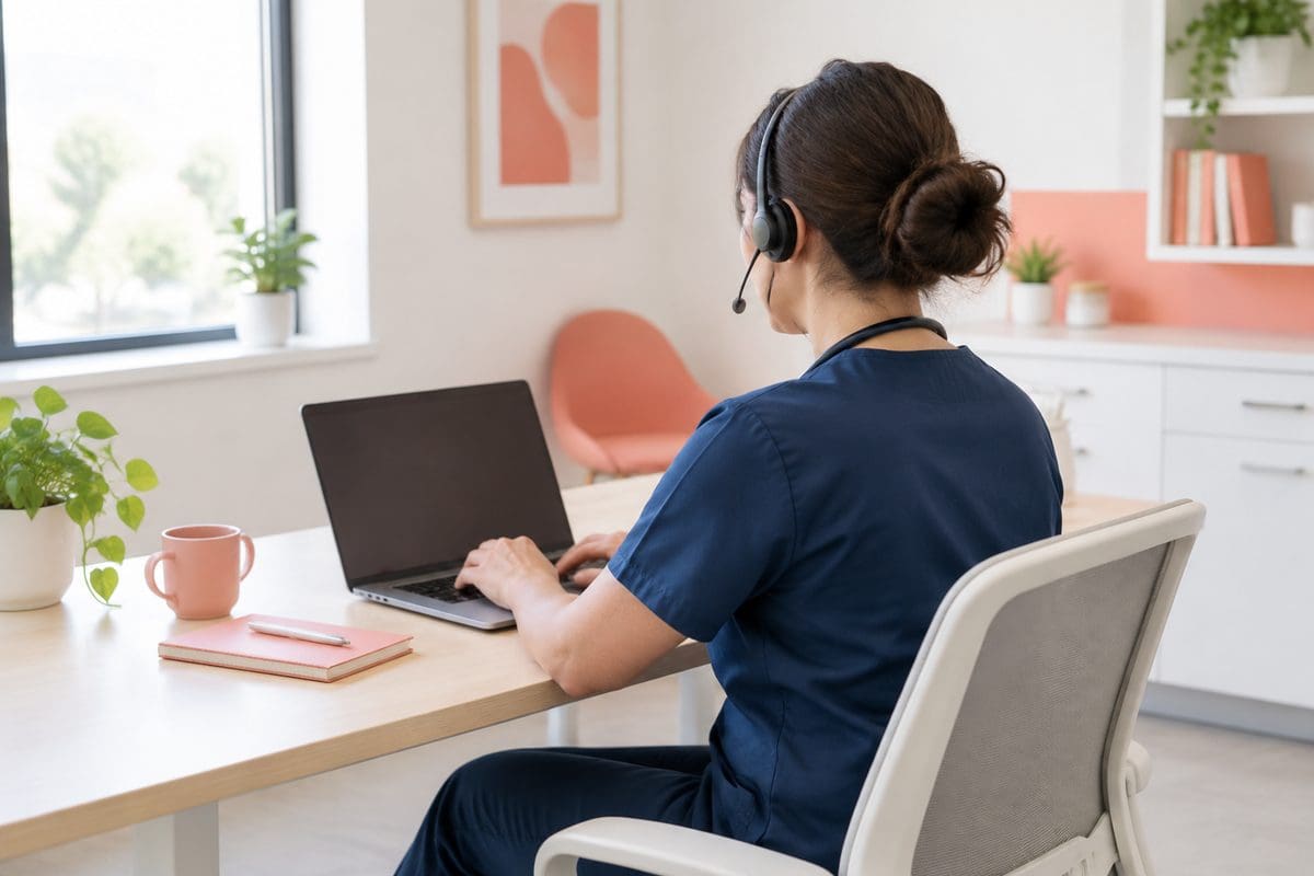 A licensed clinician reviewing an online prescription request