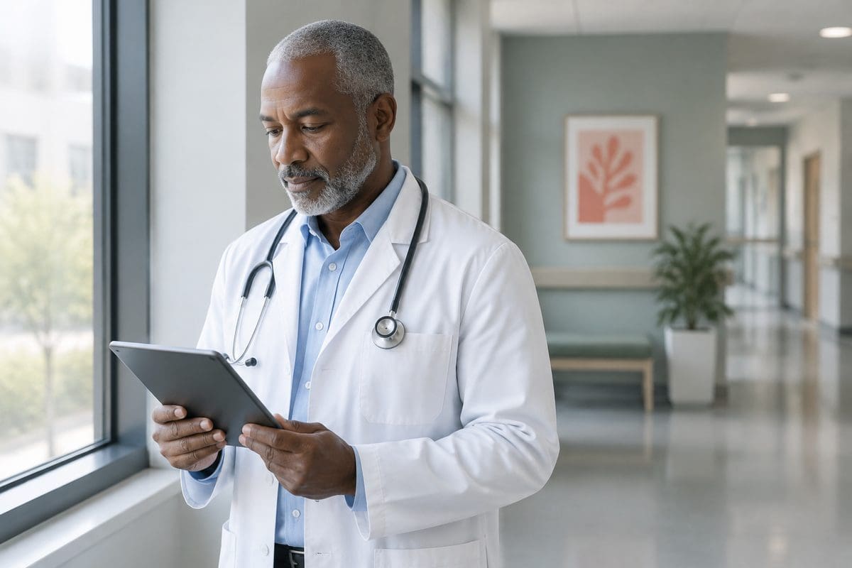 A licensed clinician reviewing an acyclovir treatment request