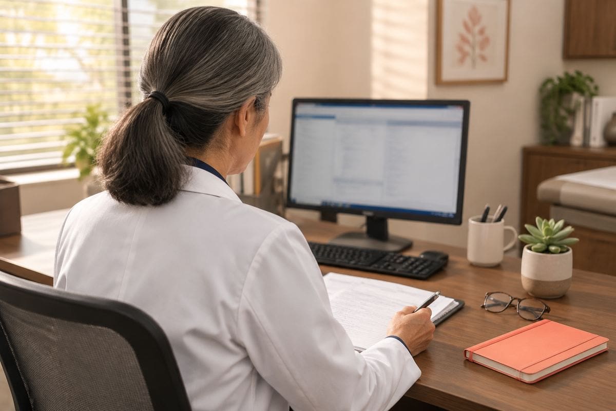 A licensed clinician reviewing a request for pimecrolimus cream
